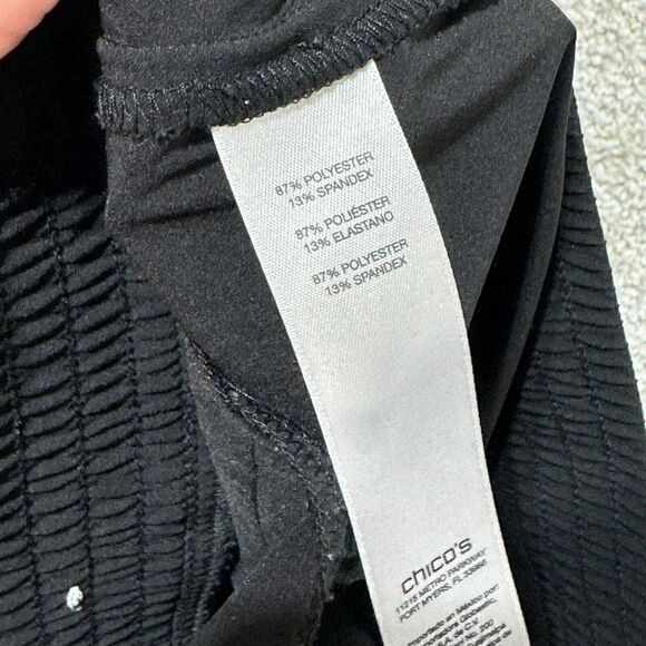 Chico's Zenegry Zipper-Pocket Jogger Pants Women's S Black Lightweight Stretch - Picture 15 of 16